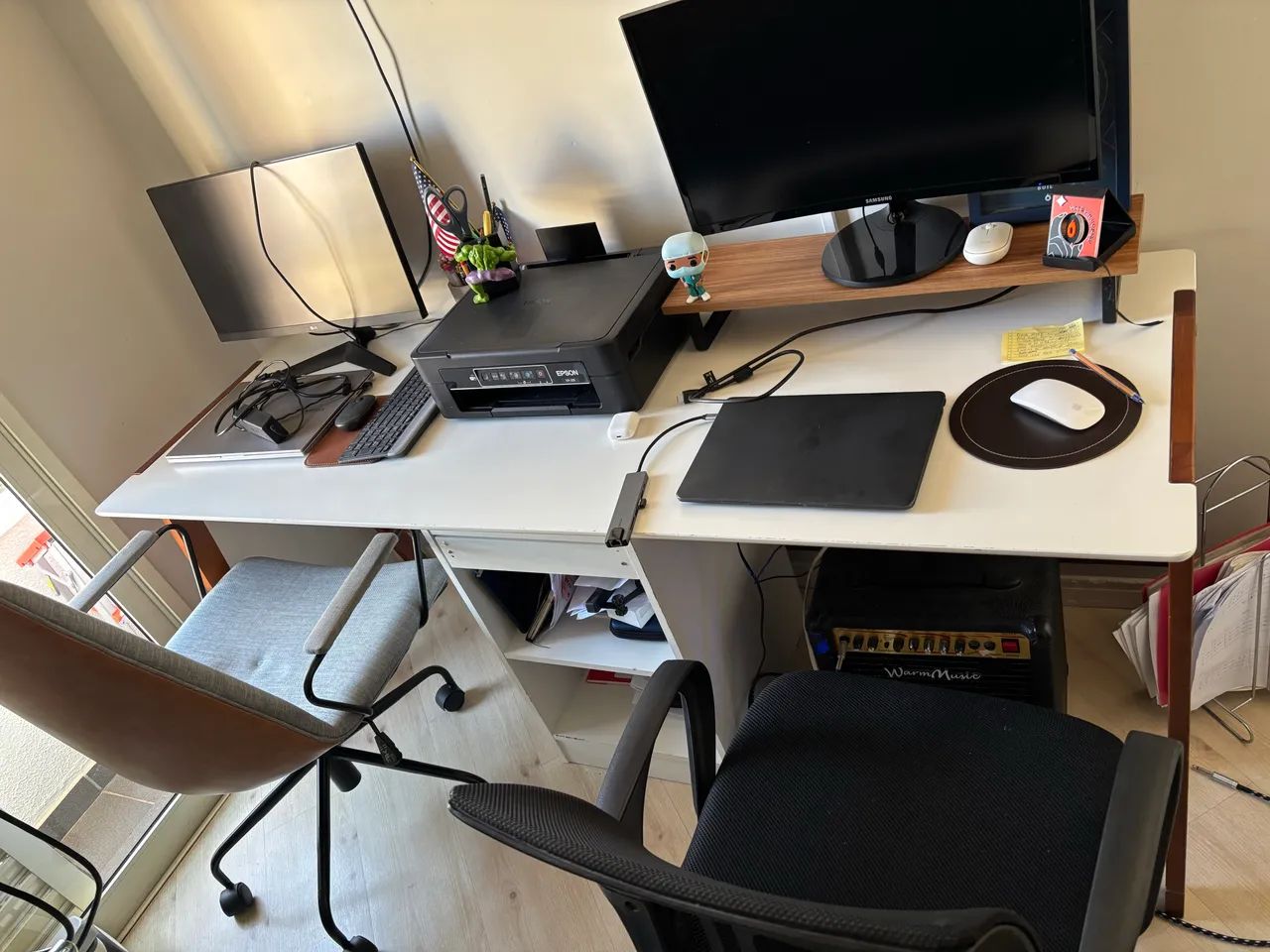 Mesa escritório 2 lugares - Foto 2