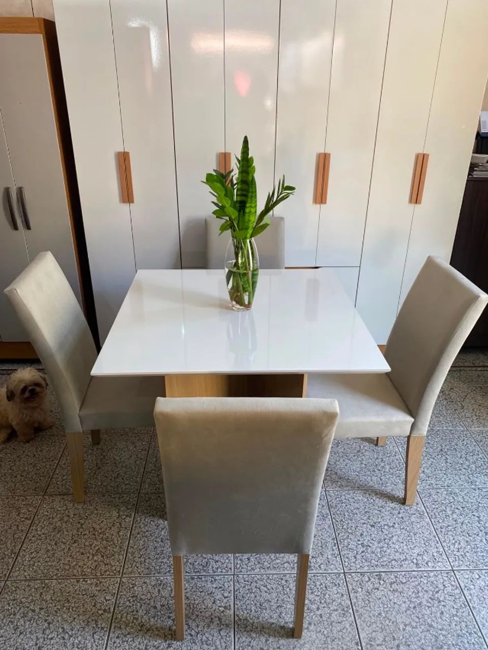Mesa de Jantar MDF, 4 Cadeiras Estofadas Nova, Entrego  - Foto 5