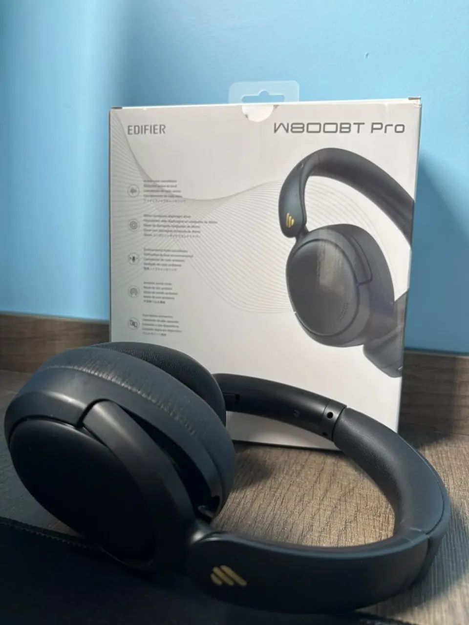 Fone de ouvido Edifier W800bt Pro Bluetooth Preto - Foto 3