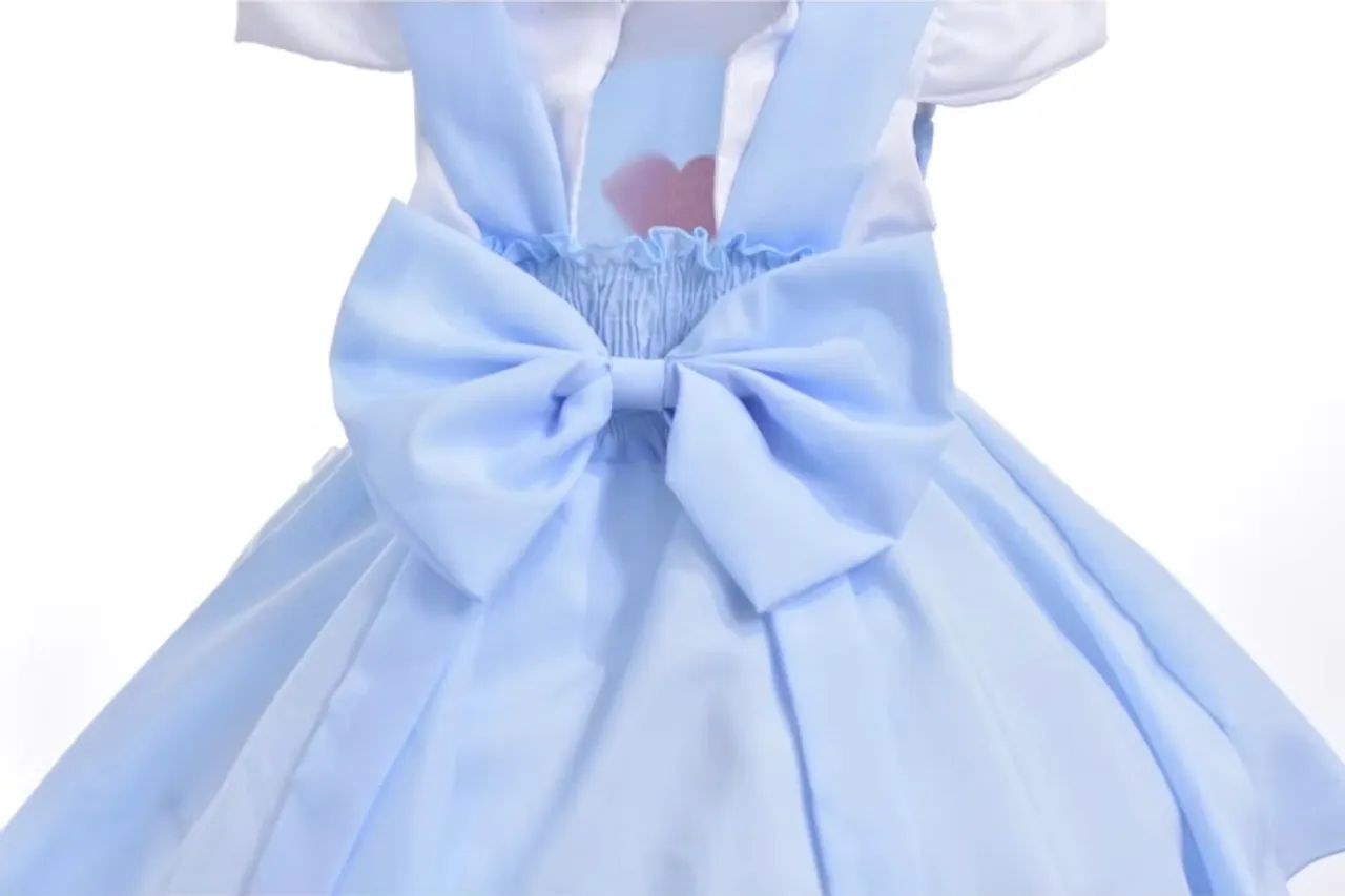 Vestido Alice no País das Maravilhas (inclui laço) - Foto 6
