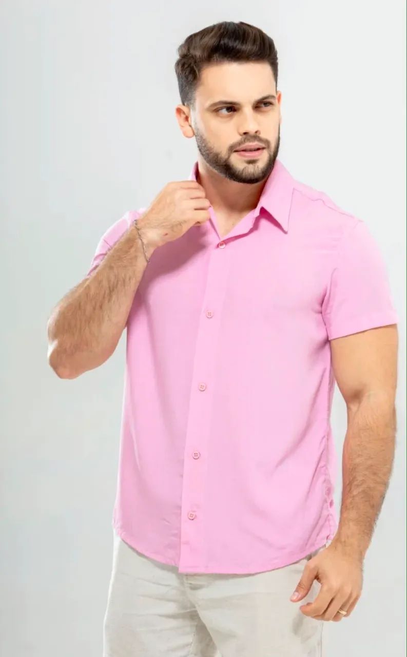 Camisas masculinas em linho 