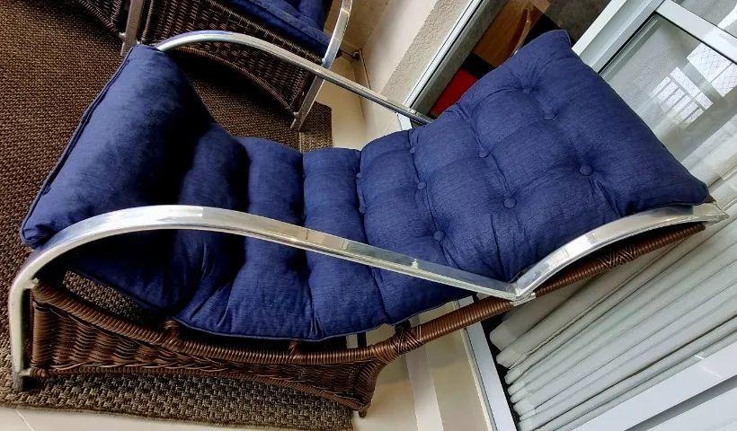 Conjunto de poltronas de fibra sintética (vime) em excelente estado! - Foto 3