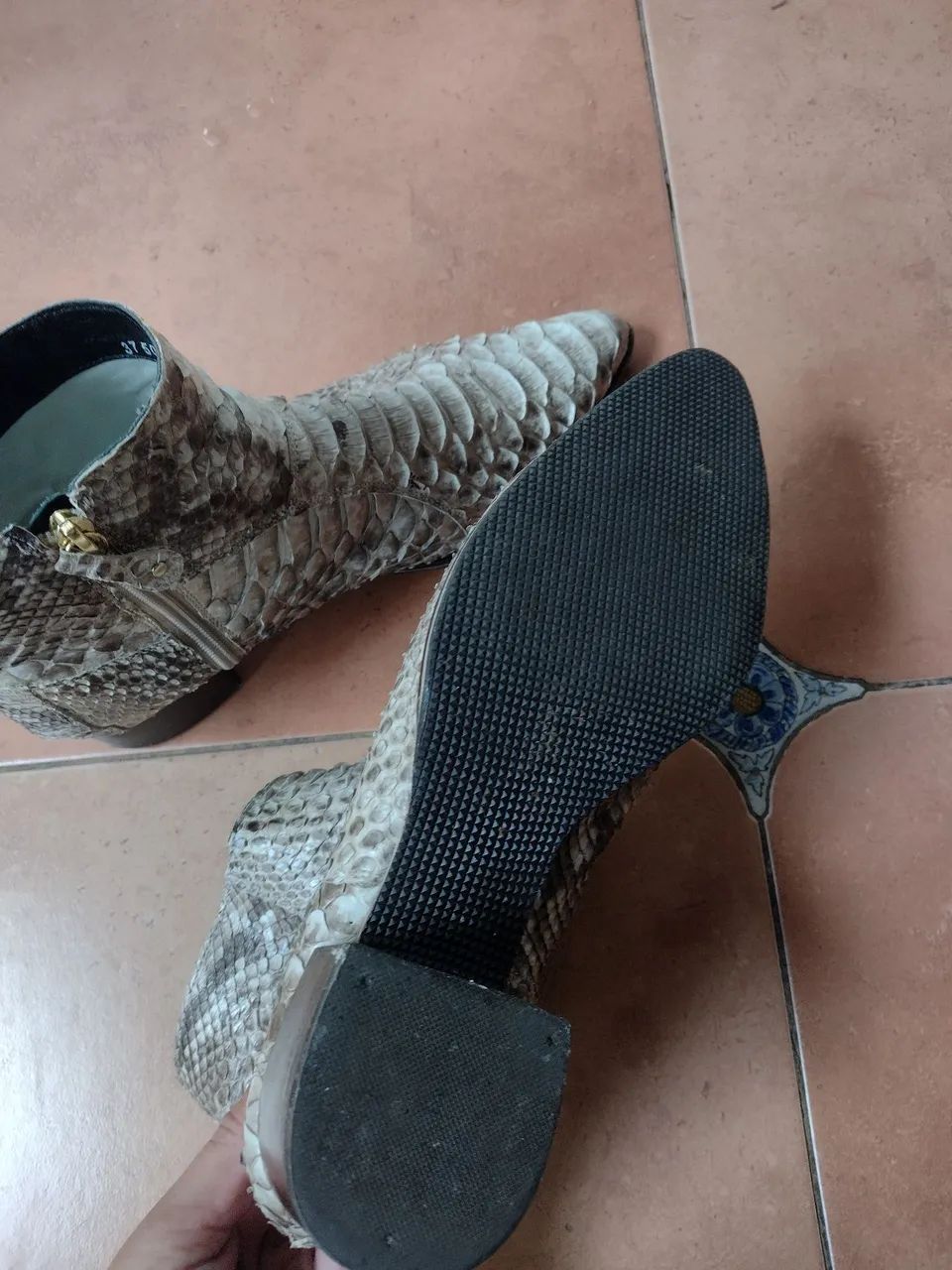 Bota em couro Phyton  - Foto 5