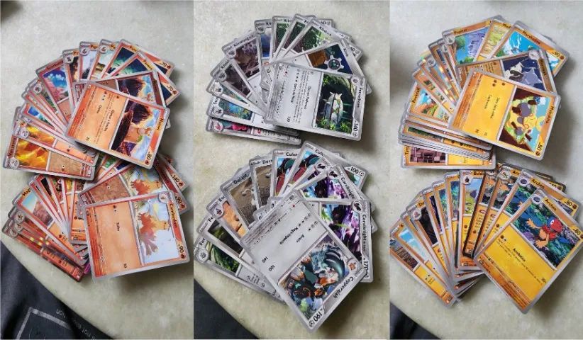 Lote 375 Cartas de Pokemon + uma 70 de código online