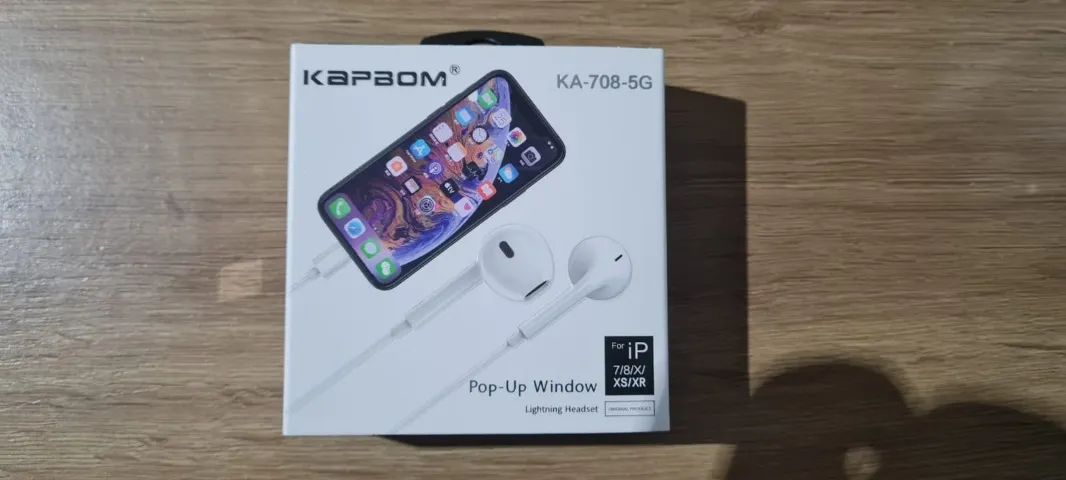 Fone de Ouvido Lightining/Bluetooth iPhone 7/8/X/XS/XR - KA-708-5G