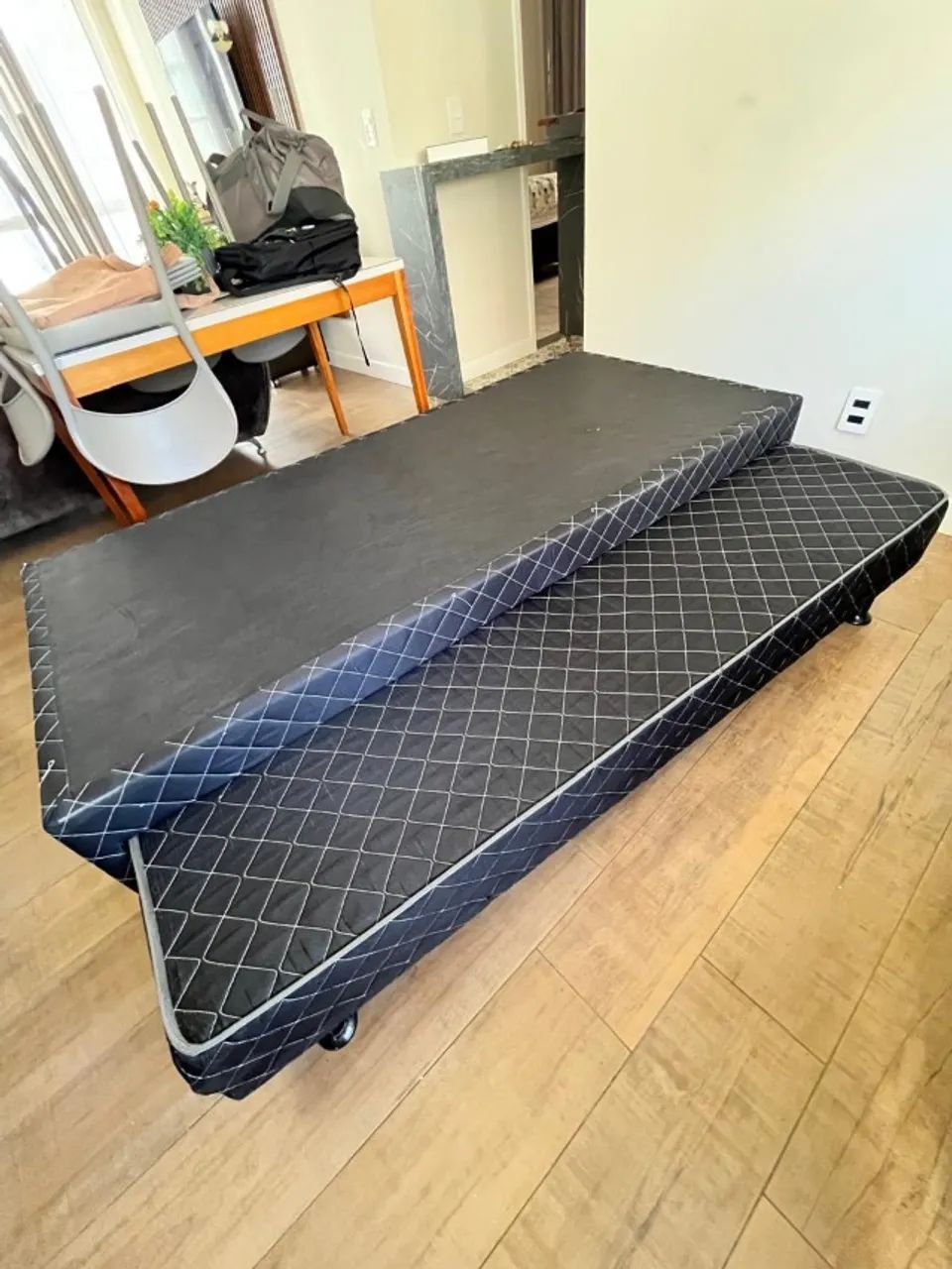 Estrutura box bicama solteiro com cama auxiliar