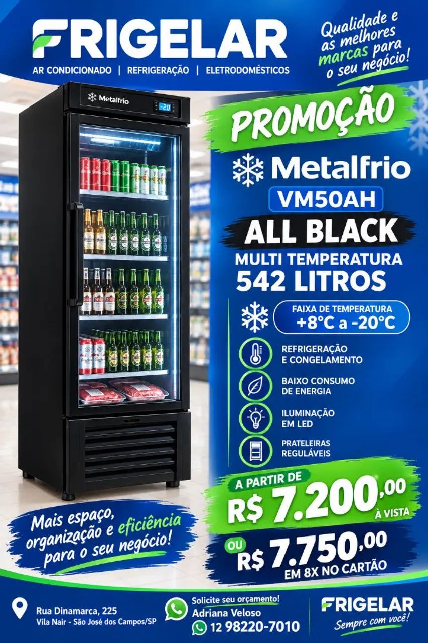 Freezer expositor 570 litros novo