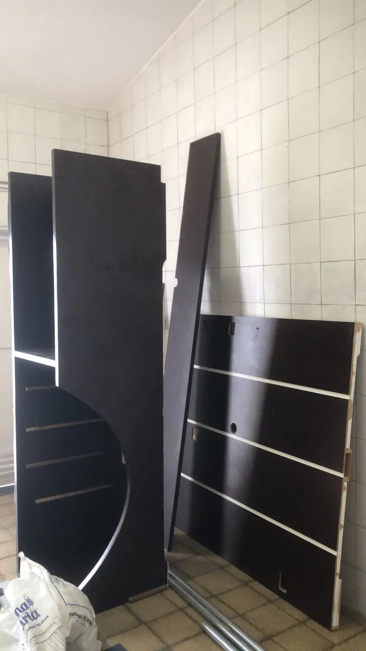 Decking, flooring, and roofing timber + TV panel and shelves