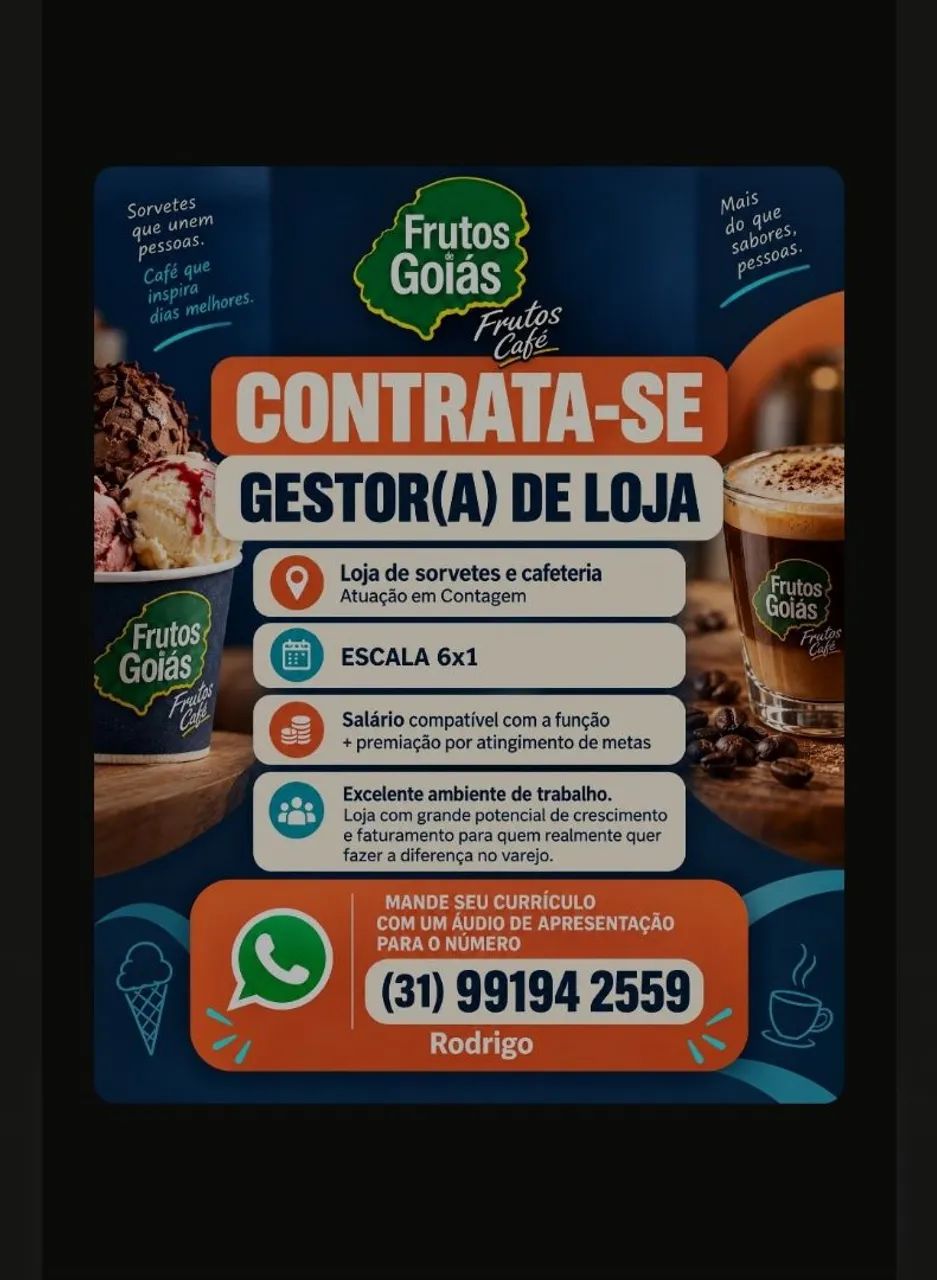 Gestor(a) de Loja - Contagem 