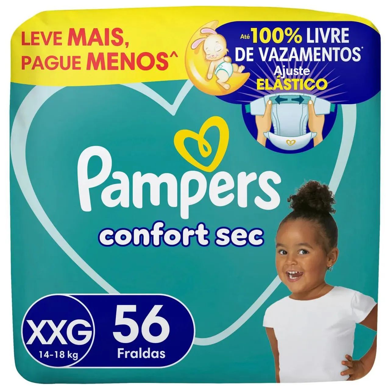 3 Pampers C/56 unidades (XXG)