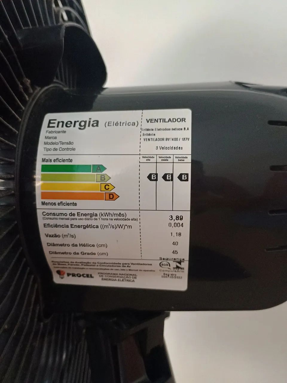 Ventilador Britânia 150W turbo - Foto 4