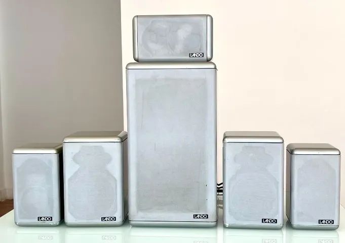 Conjunto de 6 Caixas Acústicas LANDO Merlin 75/100 + Subwoofer D150 AKTIV - 100%