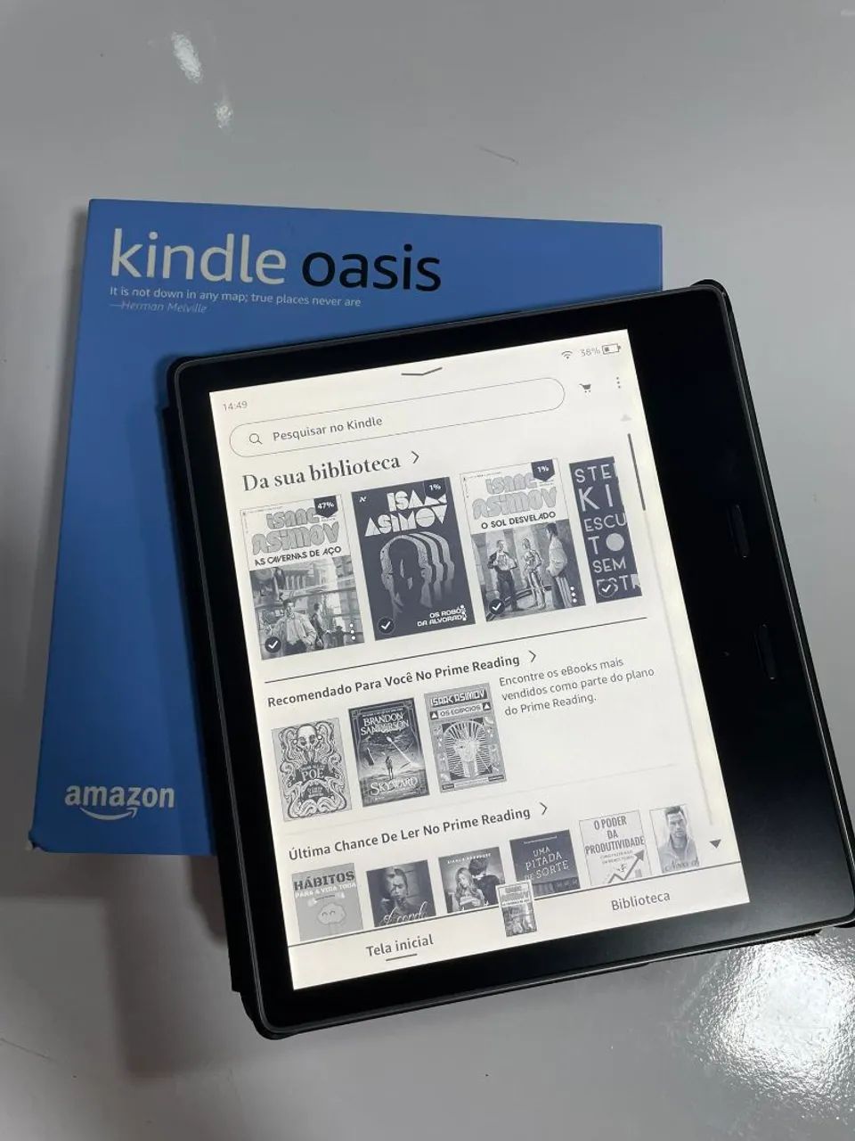 KINDLE OASIS 9世代 E-Reader Kindle Oasis 9 Gen 32GB champagne-dourado com tela de 7