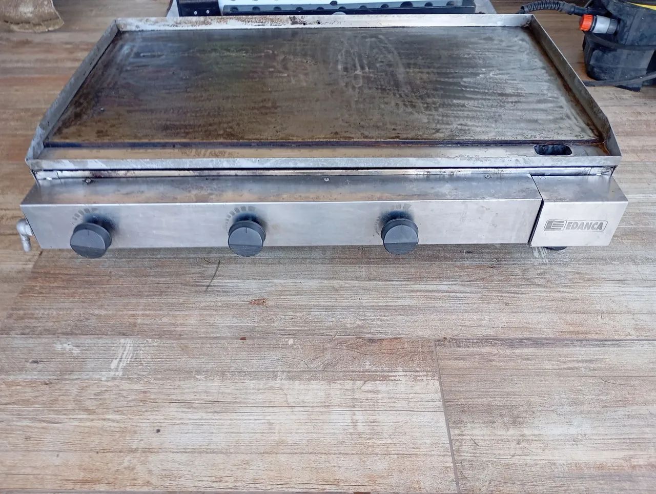 Chapa de lanche inox Edanca 3 queimadores 