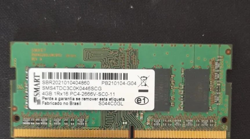 Memória ram Smart ddr4 2666mhz(notebook)