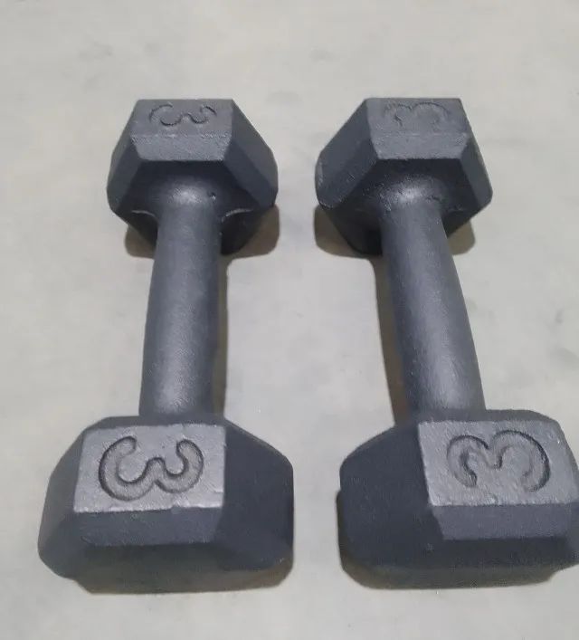Halteres Sextavado Ferro 3kg 
