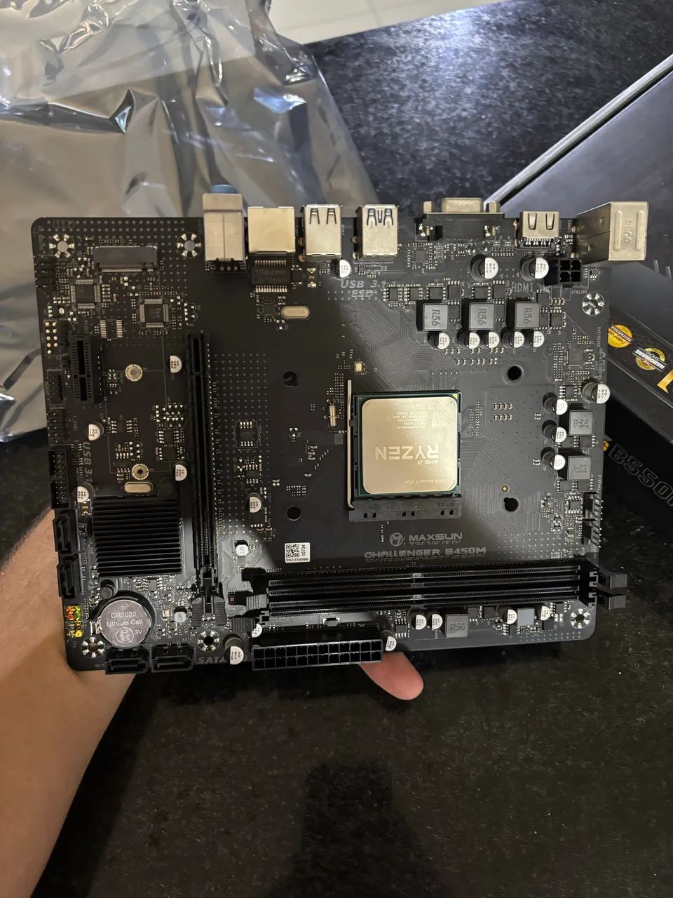 Placa mãe b450m challenger maxsun e ryzen 7 1700 - Foto 3