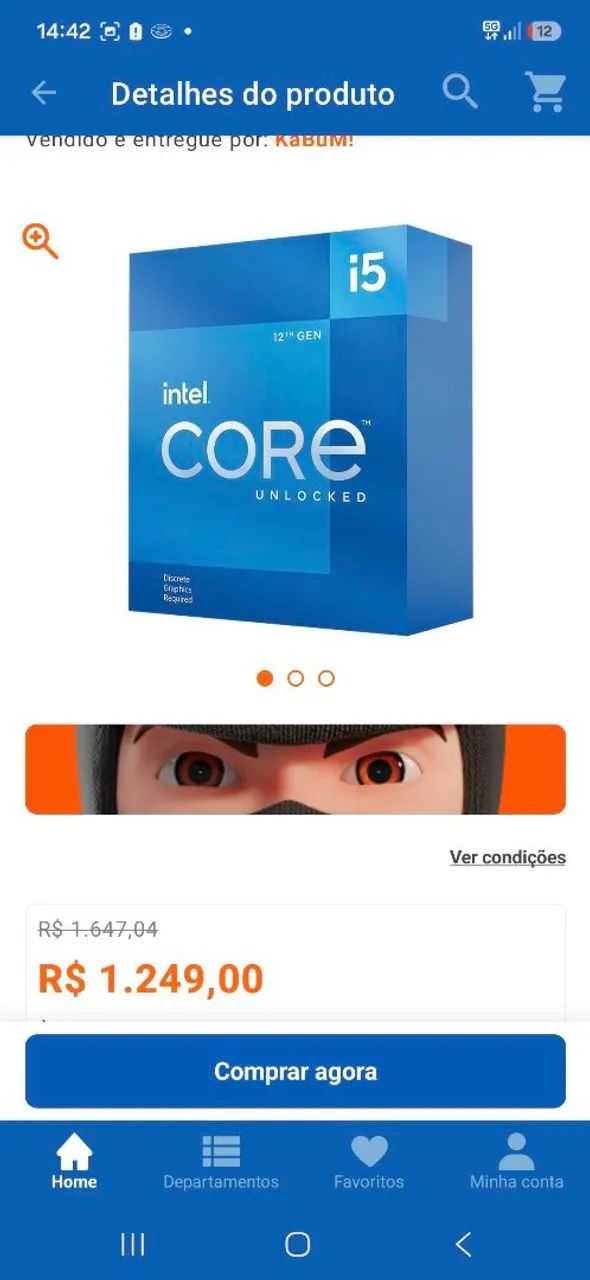 Intel I5 12600K Sem caixa