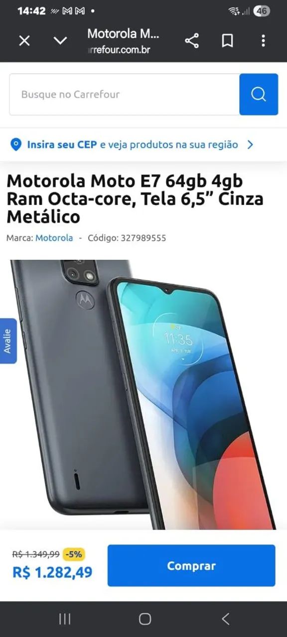 Celular Moto E7 64 gb