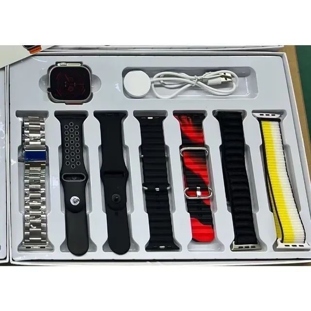 RELÓGIO SMARTWATCH COM 7 PULSEIRAS  - Foto 2