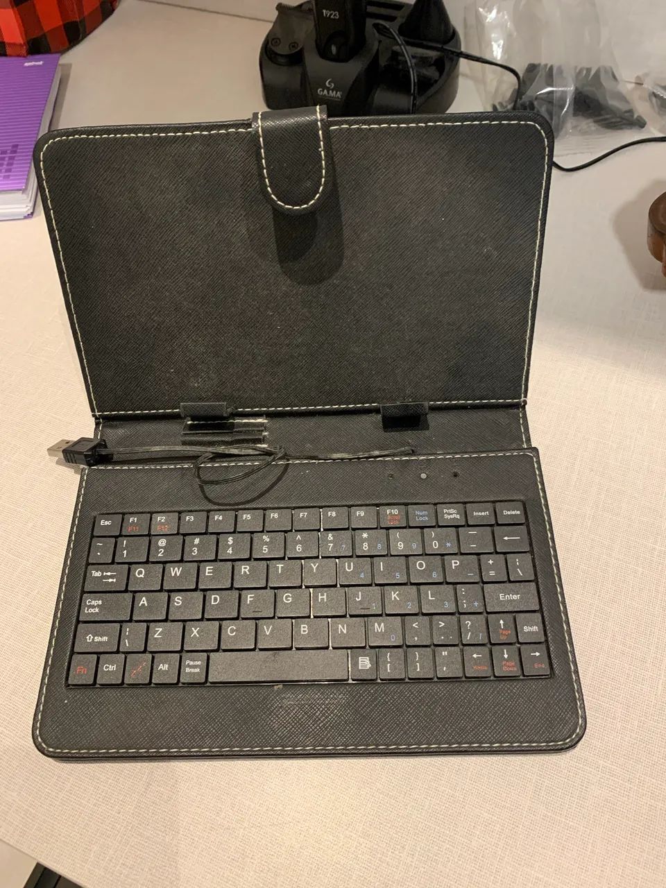 Capa para Tablet Samsung A7 Lite + teclado USB para Tablet de 7 polegadas  - Foto 3