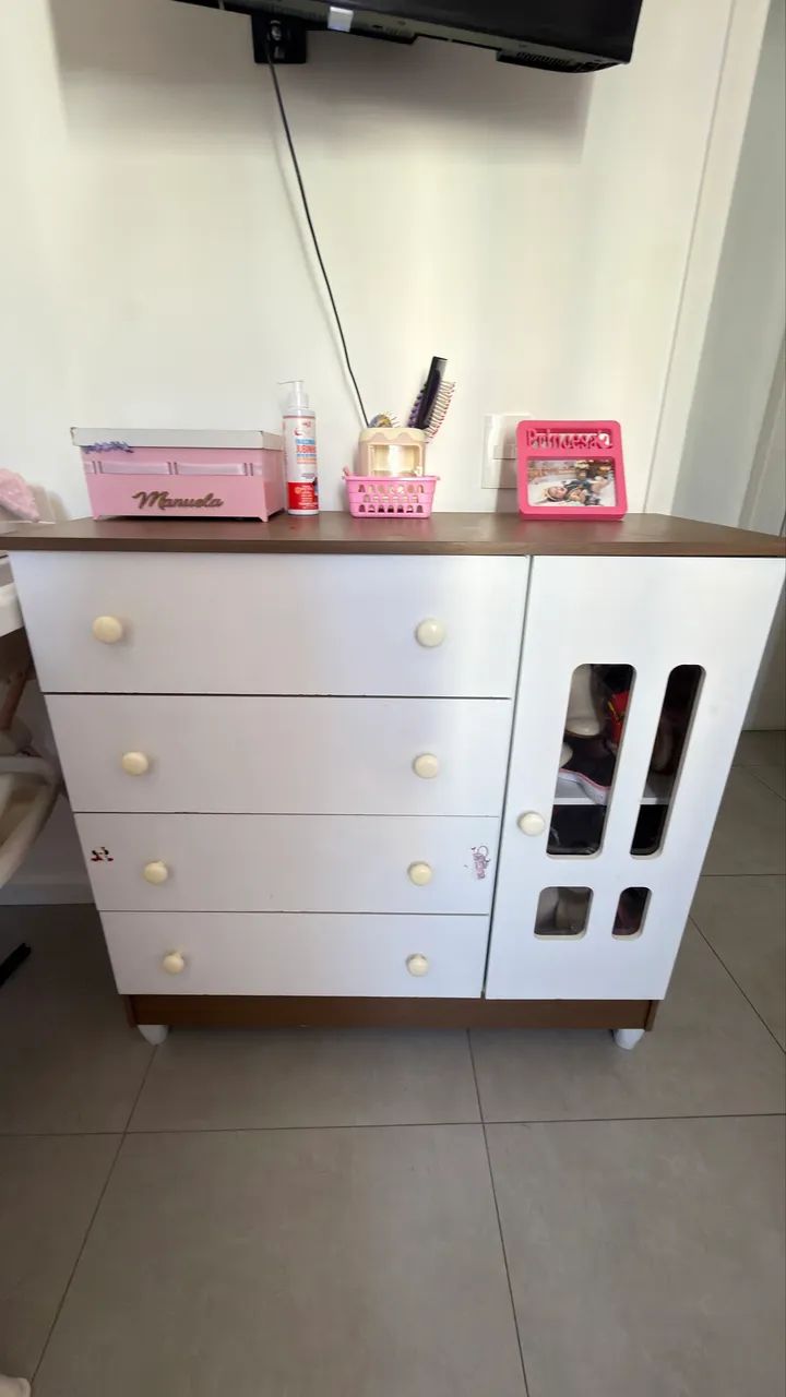 Conjunto Quarto Infantil: Guarda-Roupa, Cômoda e Berço - Foto 3