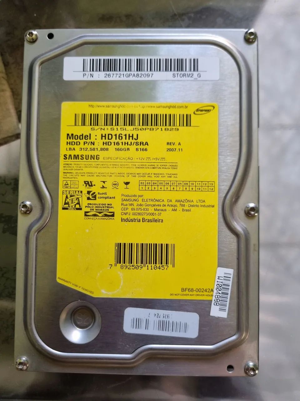 Hd samsung 160 gigas