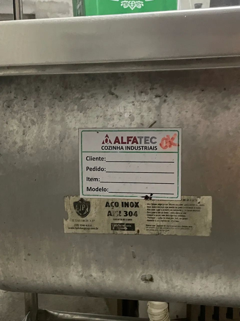 Tanque com prateleira alfatec 90 X 70 inox 304 - Foto 4