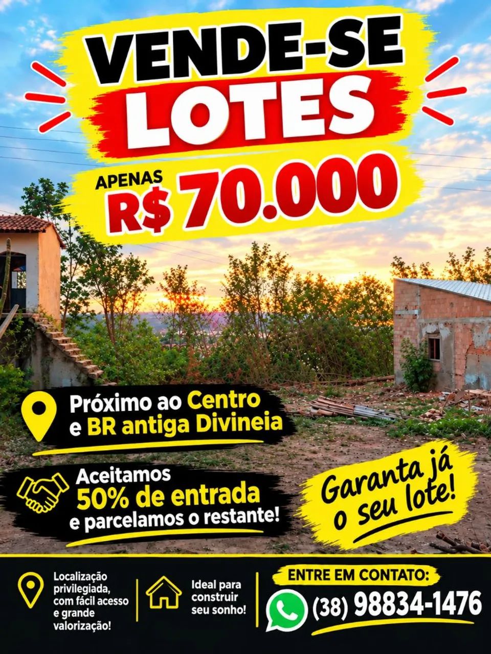 Vende-se lote próximo ao centro