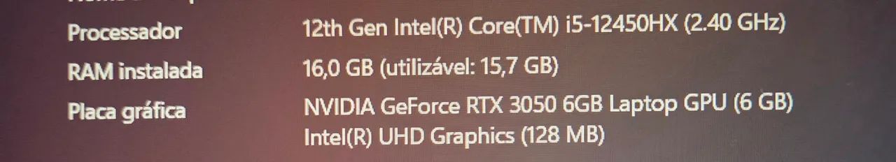 NOTEBOOK GAMER RTX 3050 16GB RAM DDR5 - Foto 3
