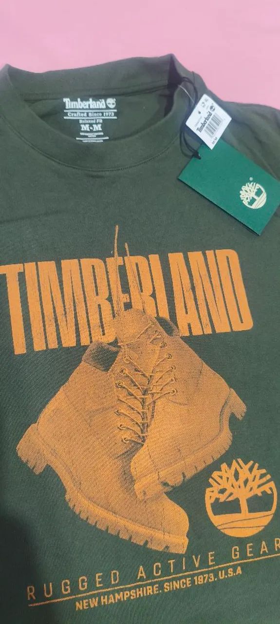 Camiseta Original Timberland Importada M Verde - Foto 4