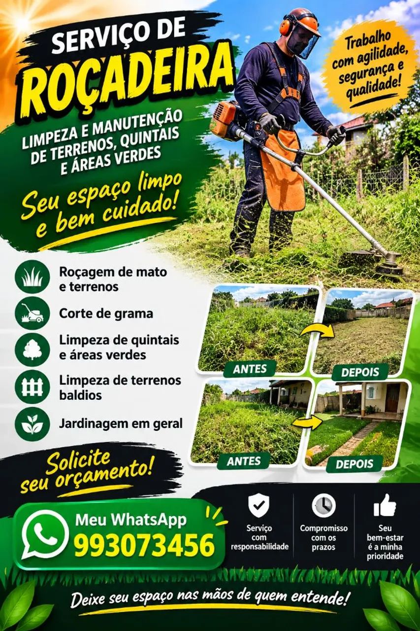 Faço roçagem de lote