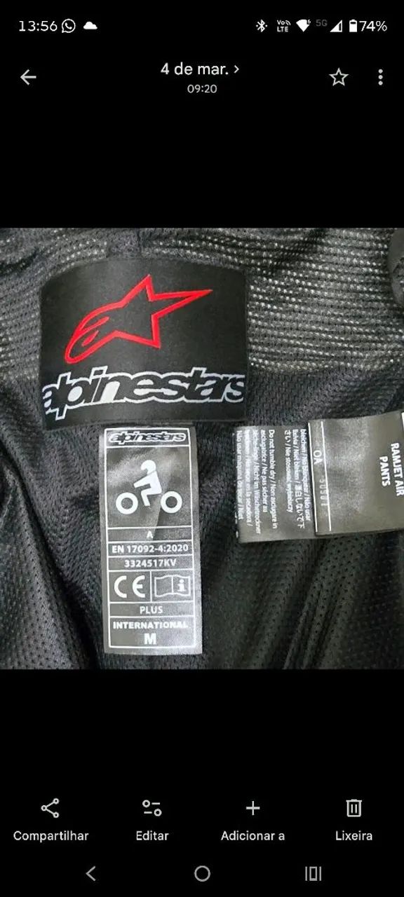 Calça Alpinestars Ramjet air - Foto 3
