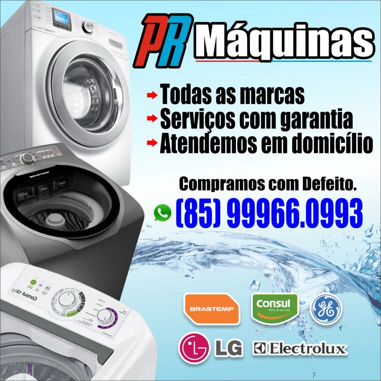 Compramos máquina de lavar com defeito 
