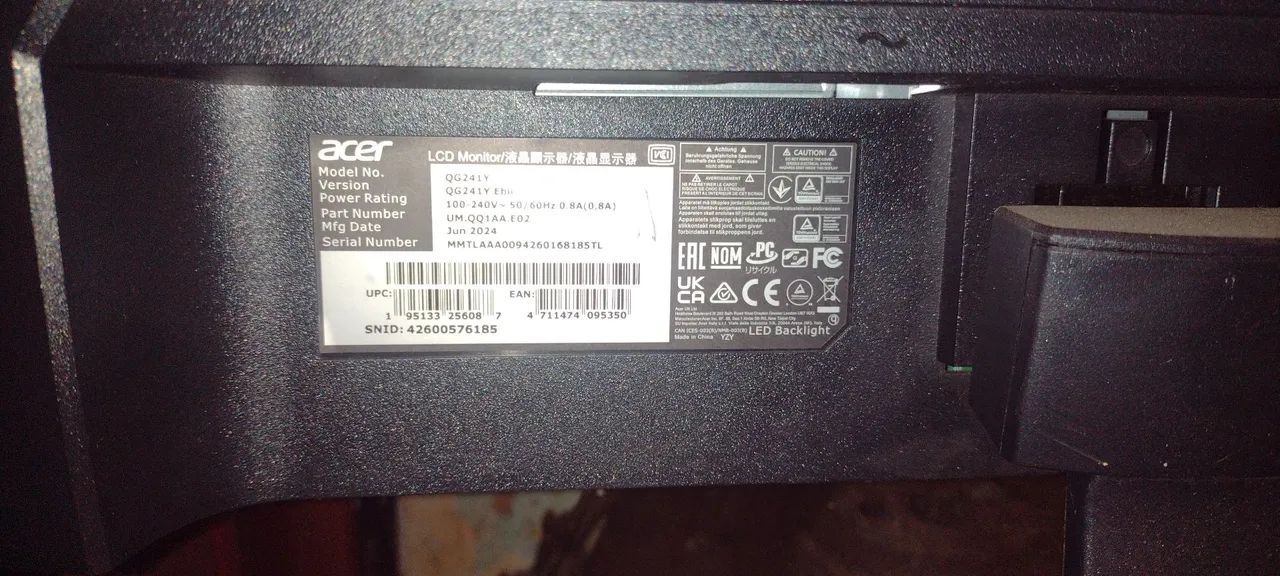 Monitor Accer 24 polegadas funcionando perfeitamente. - Foto 2