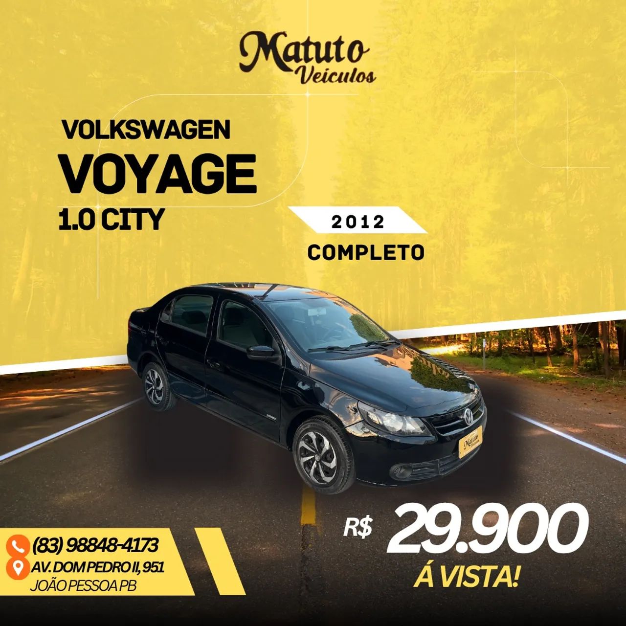 Volkswagen Voyage VOYAGE 1.0/1.0 City Mi Total Flex 8V 4p 2012