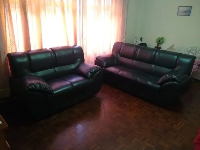 Sofá 2 e 3 Lugares Courvin Cor Verde Conservado