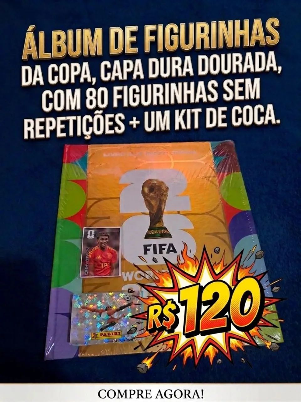 Album Dourado Capa dura Copa2026