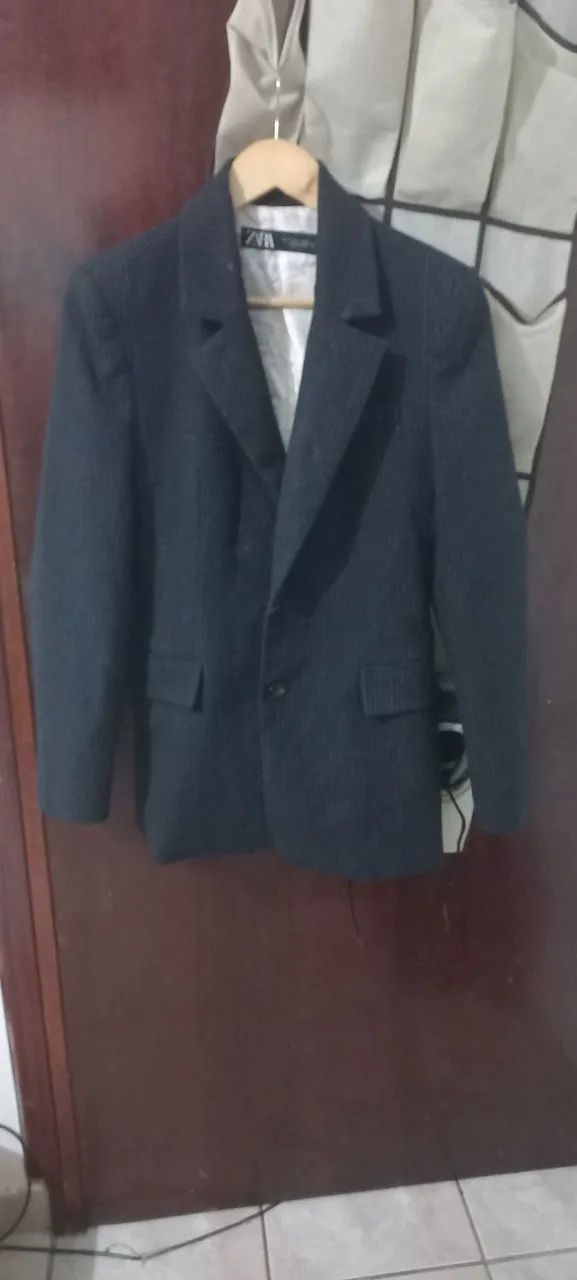 Blazer risco de giz tamanho P Zara