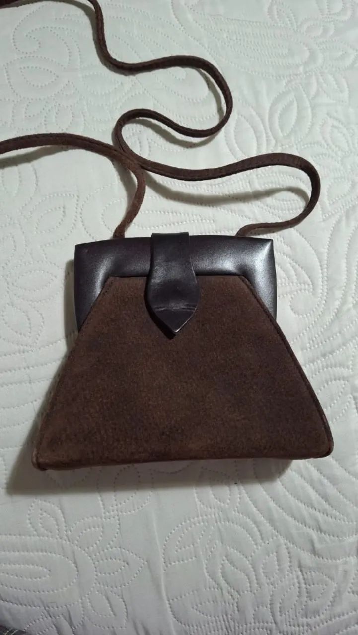 Bolsa marrom camurça  - Foto 3