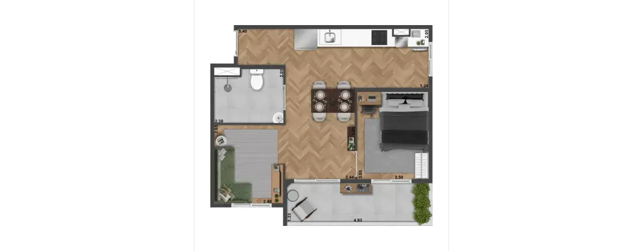 PLANTA 51m²