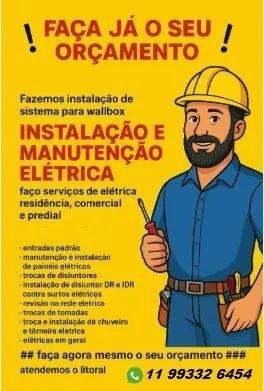 Eletricista, projetos e instalações e INSPEÇÕES SPDA.