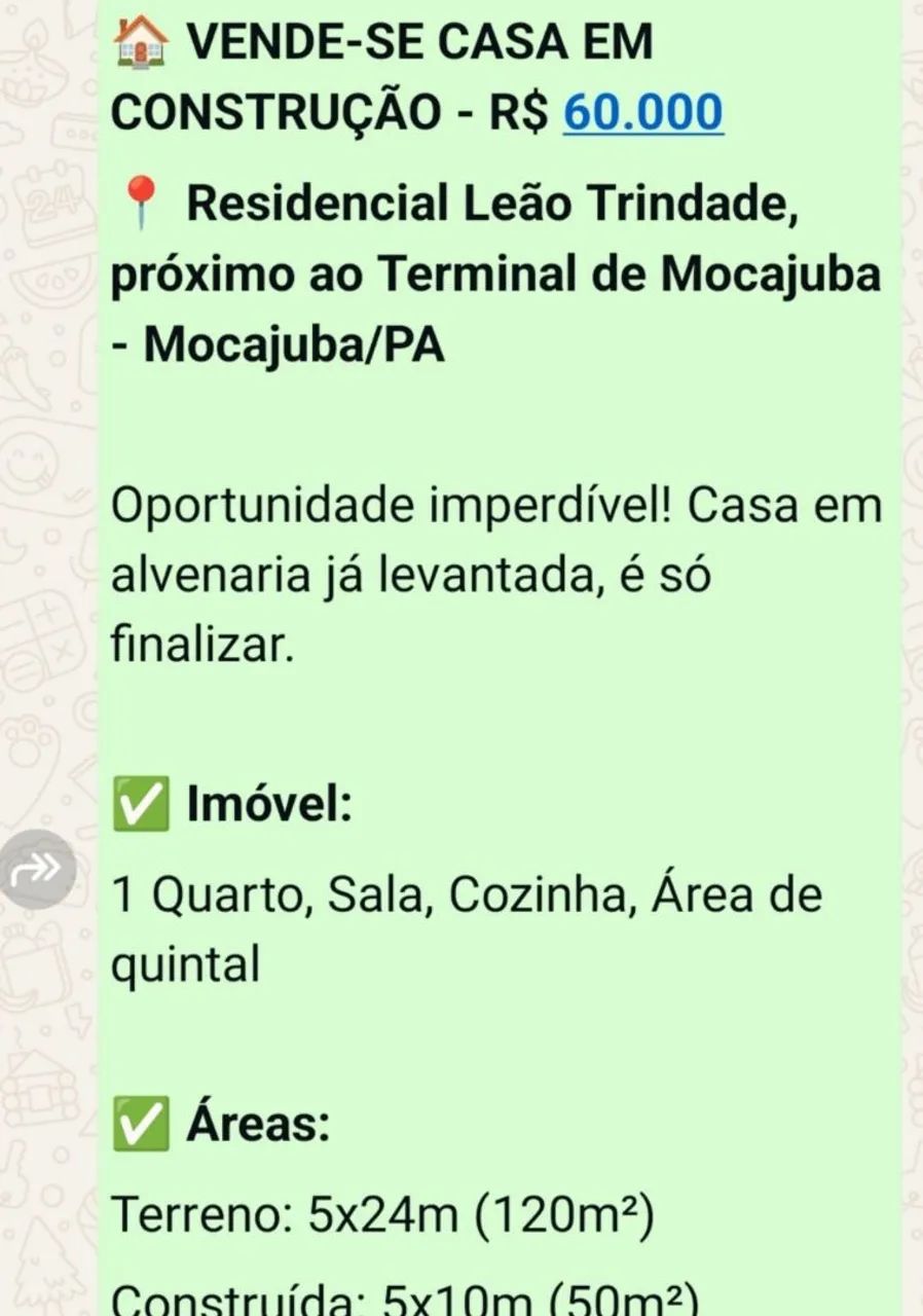 Vendo casa no residencial leão Trindade 