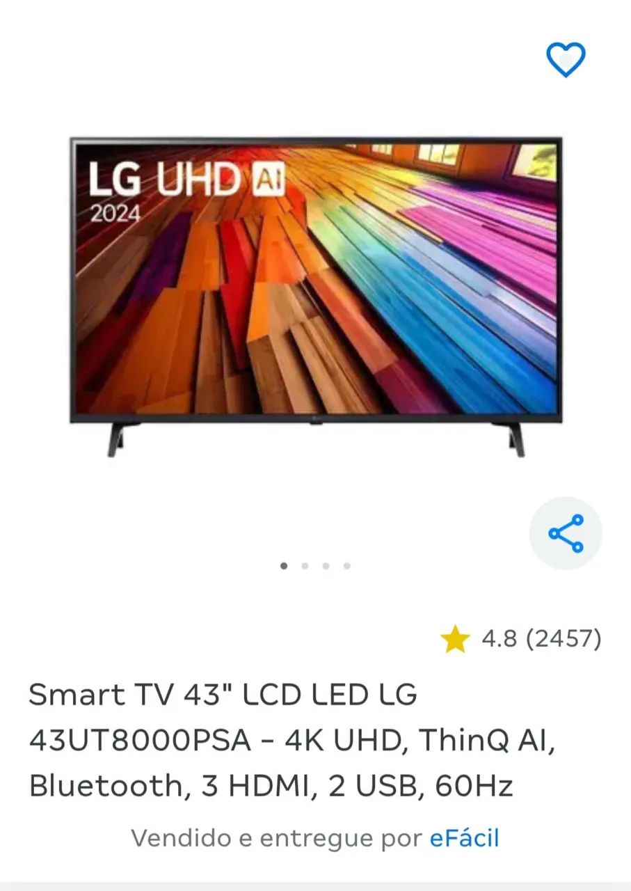 TV 43 LG 4K