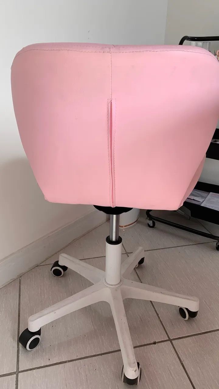 Cadeira/ mocho Slim Rosa bebê  - Foto 3