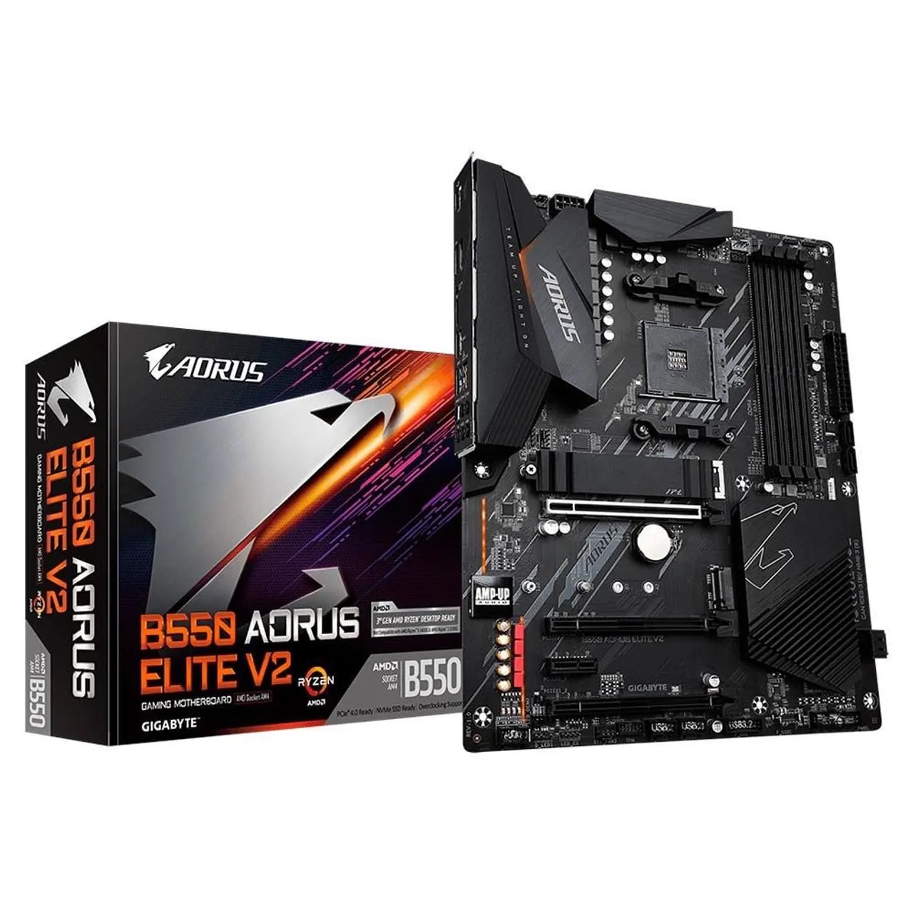Kit Ryzen 5 5600 + B550M Aorus Elite + 16 GB Ram Asgard Loki e Water Cooler Rise Mode 