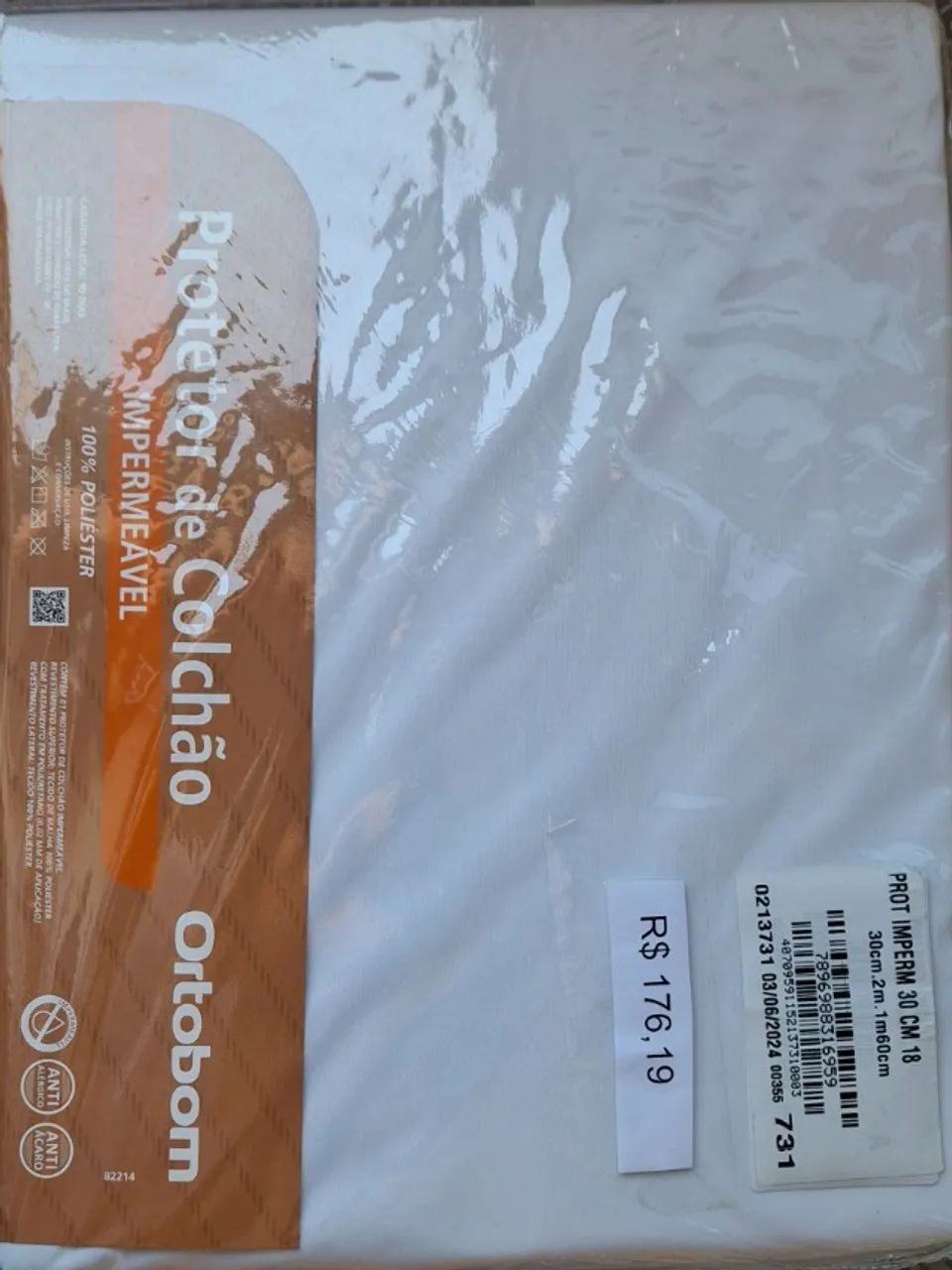 Protetor de colchão ORTOBOM R$ 100,00 - Foto 3