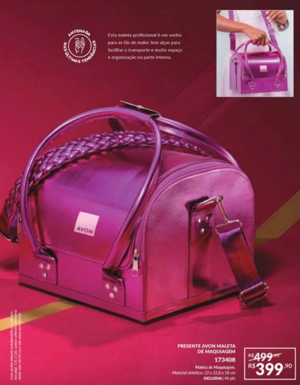 Bolsa de Maquiagem pink  - Foto 4