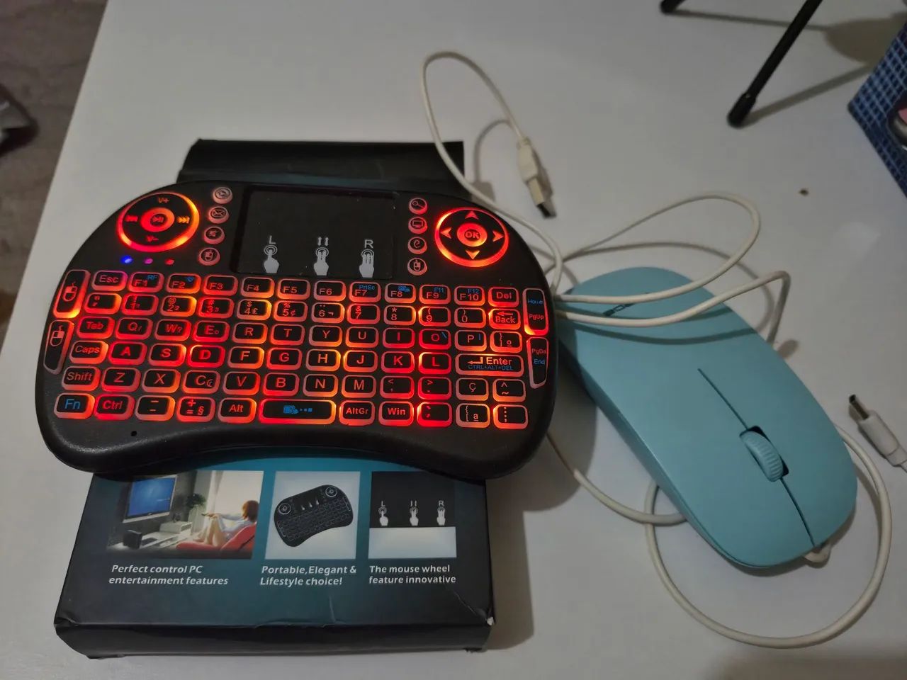teclado mini com mouse usb - Foto 3