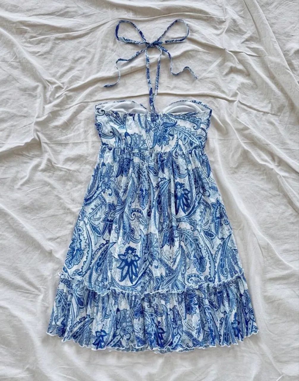 vestido feminino estampado azul pp - Foto 5